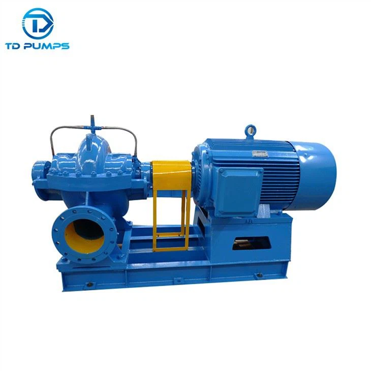 High Head Dewatering Cast Iron Hot Sea Water Big Capacity 7.5 Hp Split Case Water Pump