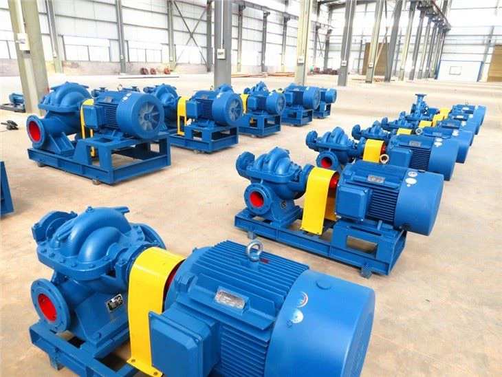 High Head Dewatering Cast Iron Hot Sea Water Big Capacity 7.5 Hp Split Case Water Pump