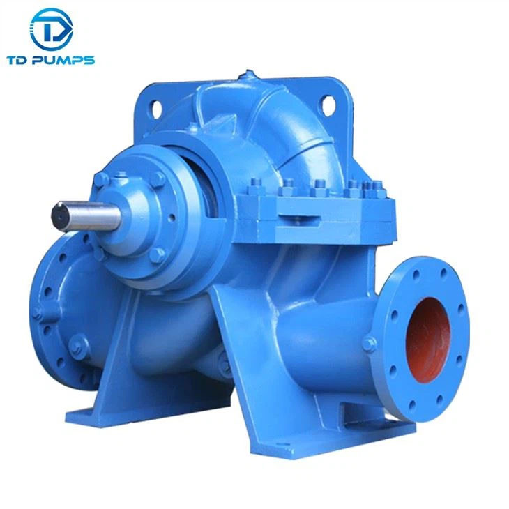 High Head Dewatering Cast Iron Hot Sea Water Big Capacity 7.5 Hp Split Case Water Pump