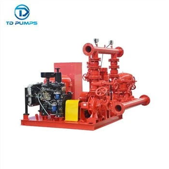 Bộ sản xuất ly tâm ngang dòng chảy cao 250 Hp chạy điện Máy bơm chữa cháy động cơ diesel